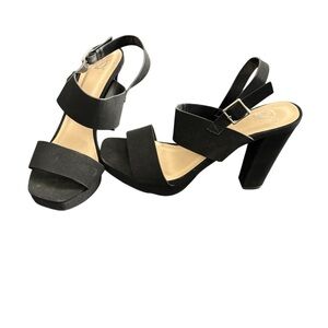 Elegant Black High Heel Sandals